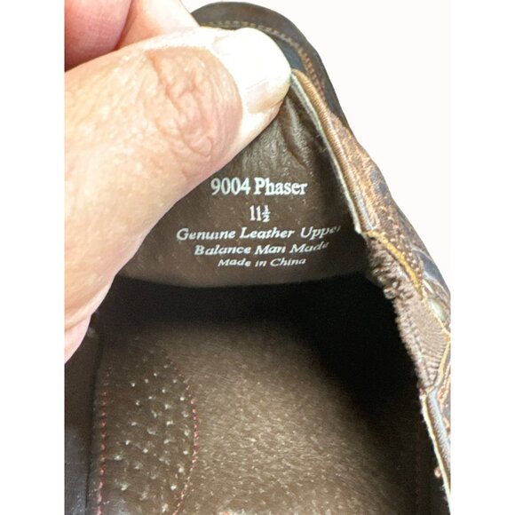 Stray Dog Phaser men’s brown leather slip dress shoes loafers 11.5 SKU 6647